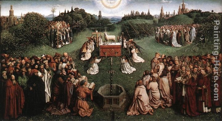 Jan van Eyck The Ghent Altarpiece Adoration of the Lamb